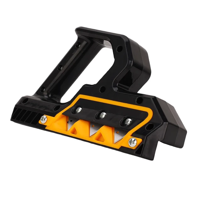 Alt view image 5 of 7 - Professional Plasterboard Fast Drywall Chamfer Tool with 10 Blades for Precise 45° Angle Cutting Woodworking and DIY Projects ABS Material