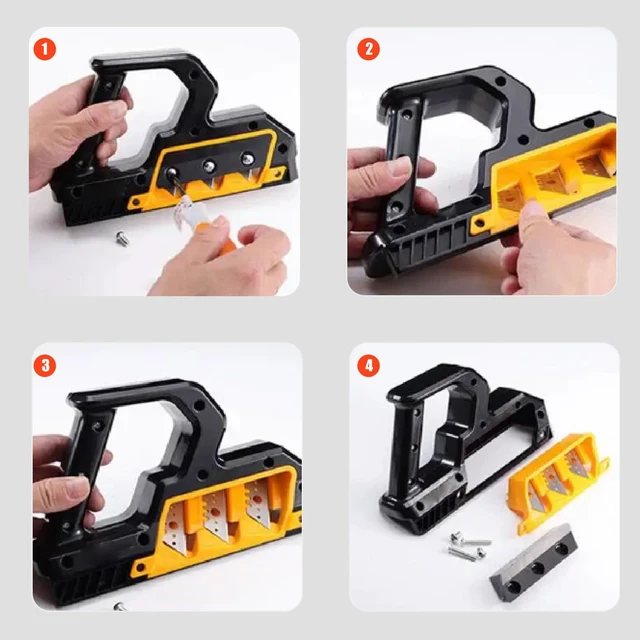 Alt view image 6 of 7 - Professional Plasterboard Fast Drywall Chamfer Tool with 10 Blades for Precise 45° Angle Cutting Woodworking and DIY Projects ABS Material