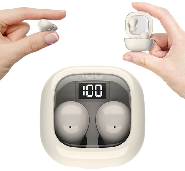Main image of Invisible Mini Sleep Earbuds Ear Buds for Side Sleepers Sleeping, Small Ears Canals Women Wireless Bluetooth Low Profile Smallest Disgused Tiny Micro Discreet Hidden Earbuds Headphones for Work