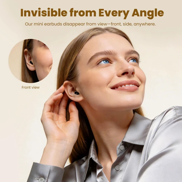 Alt view image 3 of 7 - Invisible Mini Sleep Earbuds Ear Buds for Side Sleepers Sleeping, Small Ears Canals Women Wireless Bluetooth Low Profile Smallest Disgused Tiny Micro Discreet Hidden Earbuds Headphones for Work