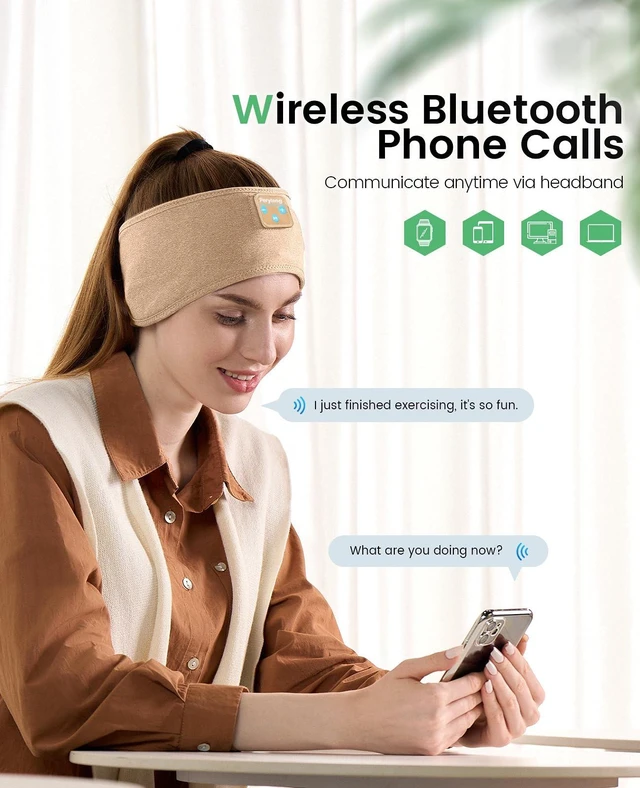 Alt view image 2 of 7 - Bluetooth Headphones Headband, Sleep Headphones Bluetooth 5.4 Headband for Side Sleepers, Reduce Snoring Disturbance for Sleeping, Wireless Headphone for Workout Running Cool Gadgets Unique Gifts