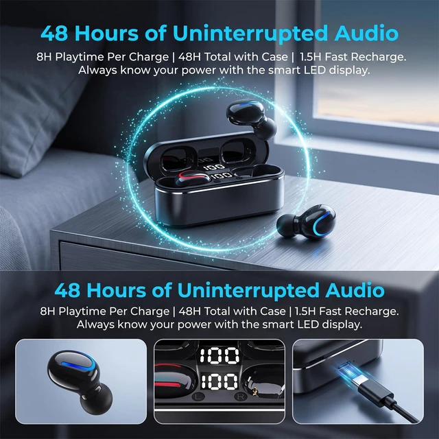 Alt view image 5 of 7 - Sleep Invisible Wireless Noise Cancelling Earbuds for Side Sleepers