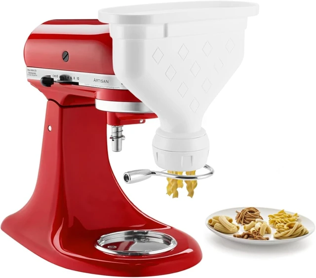 Main image of Pasta Maker Attachment for KitchenAid Stand Mixer with 6 Shaping Discs