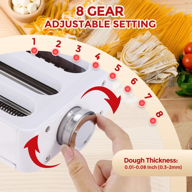 Alt view image 6 of 7 - Pasta Maker Attachment For KitchenAid Mixer, 3 In 1 Roller & Cutter Set