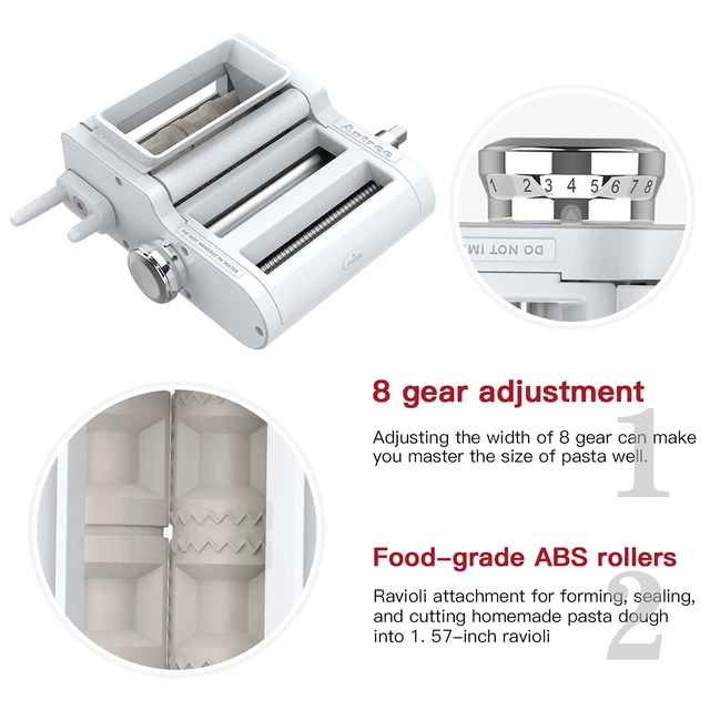 Alt view image 4 of 6 - Antree 3-1 Ravioli & Pasta Roller / Cutter Attachment for KitchenAid Mixers