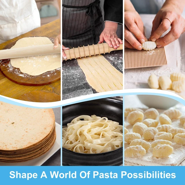 Alt view image 5 of 7 - Pasta Making Tools Set, 13 PCS Pasta Making Kit Pasta Making Accessories Homemade Noodle Kit Ravioli Cutter Set