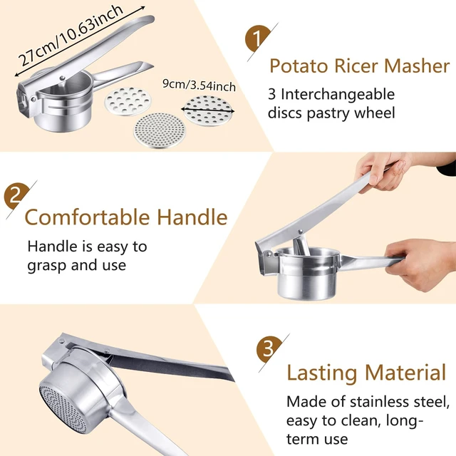 Alt view image 3 of 6 - Tioncy 9 Pcs Pasta Making Tools Set, Wooden Gnocchi Board Potato Ricer