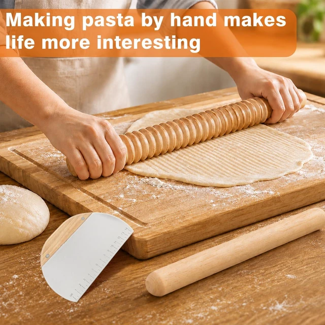 Alt view image 3 of 7 - TREWAVE 11 Pcs Pasta Making Tools Set, Homemade Pasta Making Kit