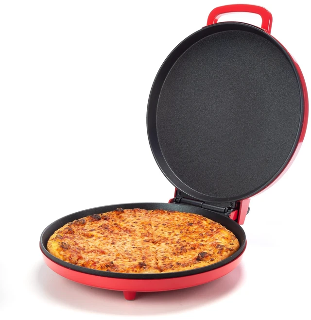 Alt view image 5 of 7 - Zenith Versa Grill Non-Stick Pizza Maker Machine For Home, Calzone Maker, Pizza Oven Converts to Electric indoor Grill, Red