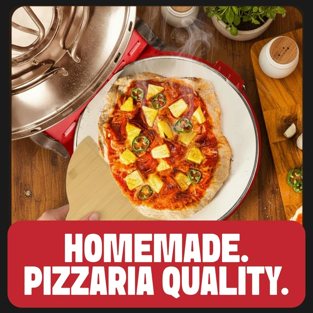 Alt view image 2 of 7 - PIEZANO Crispy Crust Pizza Oven by Granitestone 12 Inch Electric Pizza Oven Indoor Countertop Maker with Ceramic Stone Heats up to 800F for Delicious Stone Baked Pizzeria Style Pizza at Home
