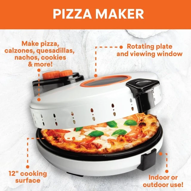 Alt view image 2 of 7 - MasterChef Electric 12" Pizza Maker, Homemade Calzones Quesadillas Cookies