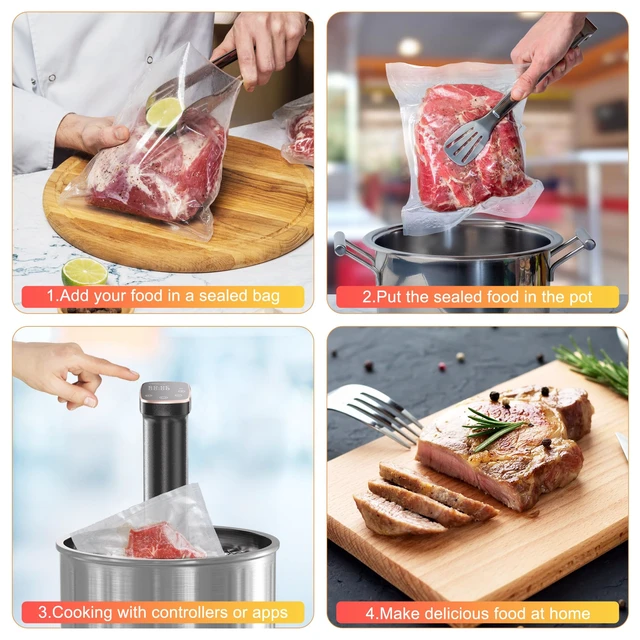 Alt view image 5 of 7 - Sous Vide Machine, WiFi APP Recipes Included, Sous Vide Cooker 1100W, Immersion Circulator Precisional Cooker with Accurate Temperature, Ultra Quiet, IPX7 Waterproof, Fast Heating and Time Control