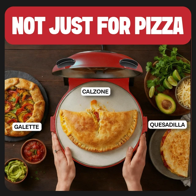 Alt view image 7 of 7 - PIEZANO Crispy Crust Pizza Oven by Granitestone 12 Inch Electric Pizza Oven Indoor Countertop Maker with Ceramic Stone Heats up to 800F for Delicious Stone Baked Pizzeria Style Pizza at Home
