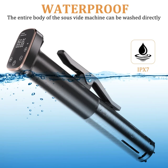 Alt view image 6 of 7 - Sous Vide Machine, WiFi APP Recipes Included, Sous Vide Cooker 1100W, Immersion Circulator Precisional Cooker with Accurate Temperature, Ultra Quiet, IPX7 Waterproof, Fast Heating and Time Control