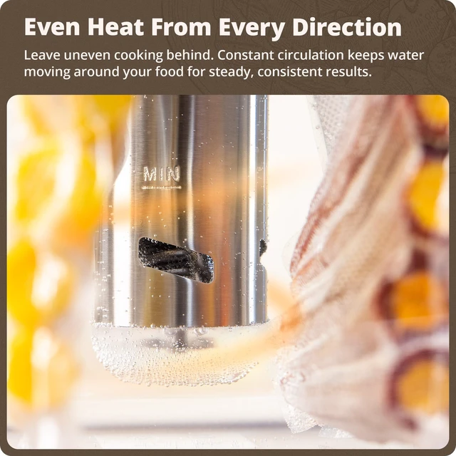 Alt view image 3 of 7 - Greater Goods Sous Vide Cooker, 1100W, No App or WiFi Needed (Birch White)
