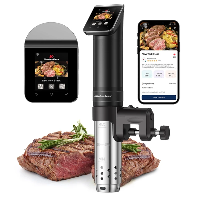 Main image of KitchenBoss WiFi Sous Vide Cooker Ultra-quiet 1100W Sous Vide G330