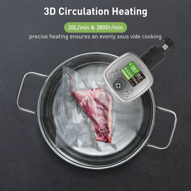 Alt view image 5 of 7 - KitchenBoss WiFi Sous Vide Cooker Ultra-quiet 1100W Sous Vide G320PS