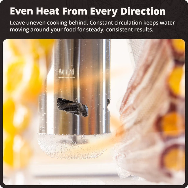 Alt view image 3 of 7 - Greater Goods Sous Vide Cooker, 1100W, No App or WiFi Needed (Onyx Black)