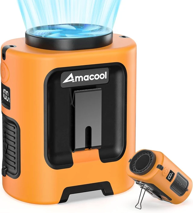Main image of AMACOOL Mini Portable Waist Fan Clip on, 13000RPM Wearable Shirt Belt Fan