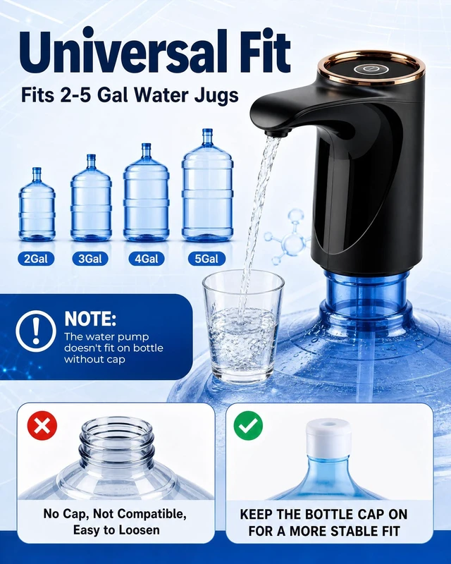 Alt view image 5 of 7 - Water Jug Pump for 5 Gallon Bottle, Portable Water Dispenser
