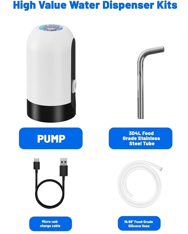 Alt view image 3 of 7 - Myvision 5 Gallon Water Dispenser,Portable USB Charging Water Bottle Pump