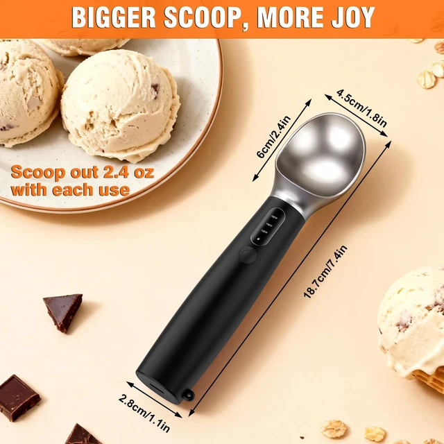 Alt view image 7 of 7 - Christmas White Elephant Gifts for Women Men Friend, Heated Ice Cream Scoop