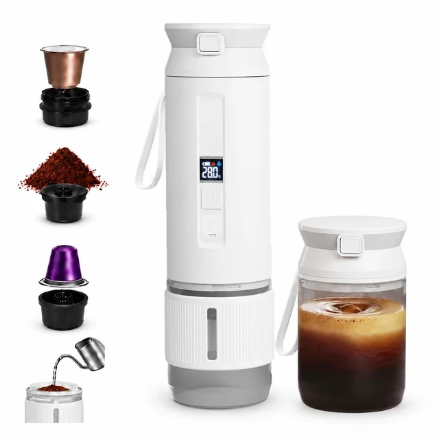 Main image of 4-in-1 Portable Espresso Coffee Maker,Travel Mini Coffee Machine Camping RV
