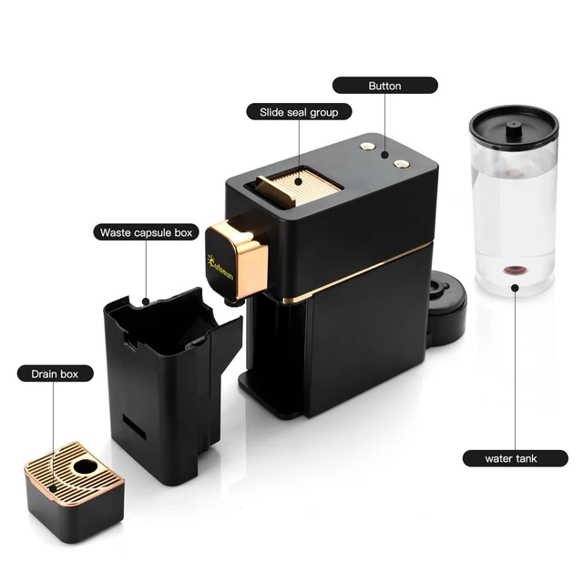 Alt view image 5 of 7 - cutesun Mini Espresso Machine for Nespresso OriginalLine Capsules, Black