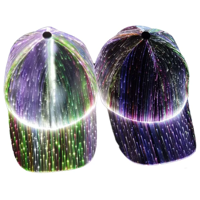 Alt view image 3 of 7 - PIXIADORE LED Cap Luminous Baseball Hat 7 Colors Glow Hat for Men Women USB Charging Light up Caps for Party Club