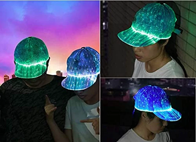 Alt view image 4 of 7 - PIXIADORE LED Cap Luminous Baseball Hat 7 Colors Glow Hat for Men Women USB Charging Light up Caps for Party Club