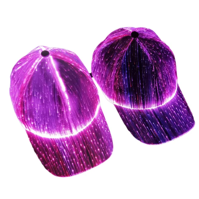 Alt view image 6 of 7 - PIXIADORE LED Cap Luminous Baseball Hat 7 Colors Glow Hat for Men Women USB Charging Light up Caps for Party Club