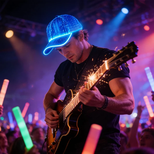 Alt view image 4 of 7 - LED Light Up Hat, Glow in The Dark Hat, Party Cap for Men Women