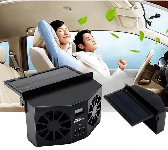 Alt view image 2 of 7 - Solar Powered Car Fan, Window Exhaust, Air Vent Radiator, Energy Cooling for Car Backseat or Frontseat, Vehicle Ventilation Fan
