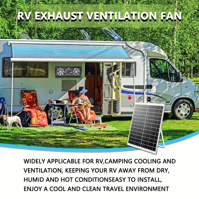 Alt view image 4 of 7 - HNRLOY Solar Exhaust Fan,Solar Panel with 3 Ventilation Fans Kit,Solar Powered Fan for Shed,Chicken Coop,Attic & Greenhouse Intake or Exhaust Air,3500RPM, 15FT Cord,IP67 Waterproof