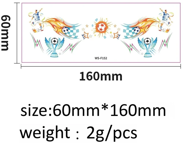 Alt view image 2 of 7 - 10Sheets World Cup Soccer Face Stickers Luminous Cheer Tattoos for Fans Football Match Game Day Face Decals-1#10p