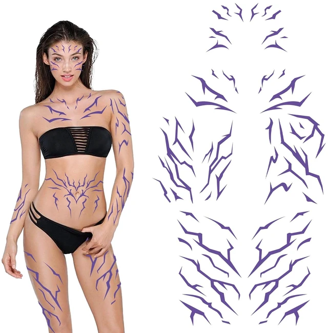 Main image of Kpop Outfits, K-Style Demon Mark Tattoos (8Sheets)