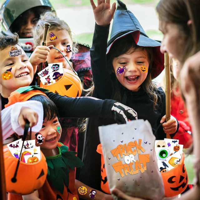 Alt view image 4 of 7 - winthrop 240 Pcs Glow in the Dark Halloween Temporary Tattoos for Kids