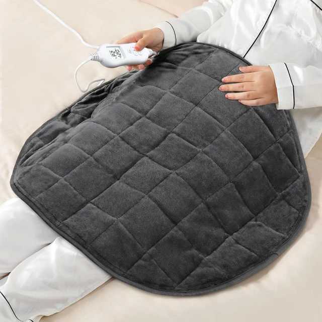 Main image of Weighted Heating Pad for Back, Cramps, Lap, 5lbs, 29x24 inch, Grey
