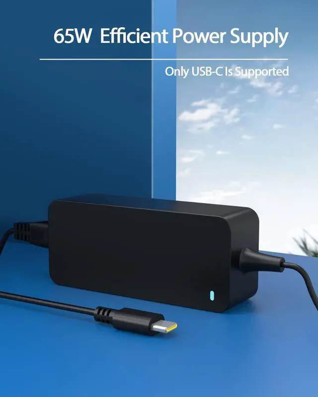 Alt view image 6 of 6 - USB Type-C Charger Replacement for Lenovo Thinkbook 14 15 16 13s 13x 14s Yoga Plus G1 G2 G3 G4 G4+ G5 G6 G7 Laptop, 65W 45W, (UL Certified Safety), Fast Charging, 10Ft Power Cord