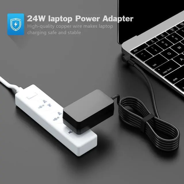 Alt view image 6 of 7 - 12V 2A Laptop Charger for Gateway Power Cord, Computer Wall Charger Gateway GWTN116-1 GWTC116-1 GWTC116-2 GWTN116-3 GWTN141-1 GWTN141-5 GWTN156-11 GWTN133-1 GWNC21524