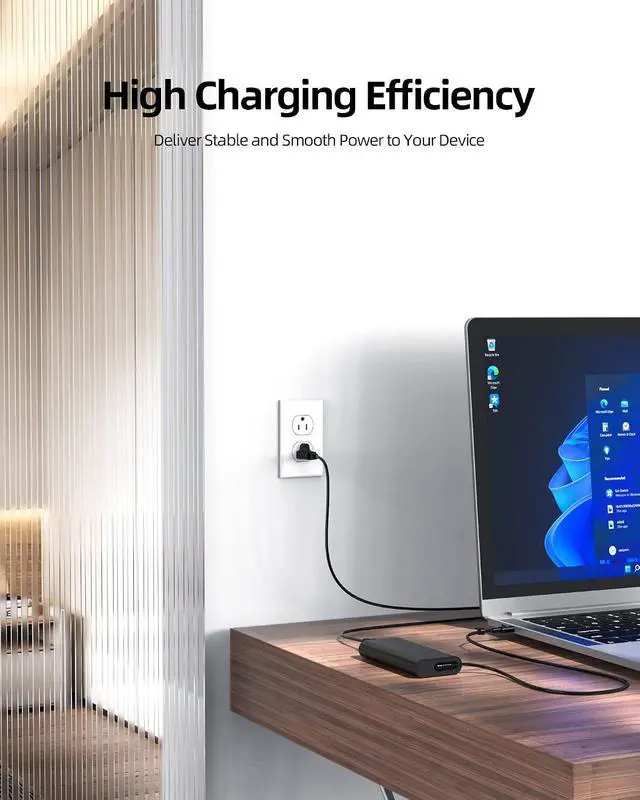 Alt view image 7 of 7 - 130W USB C Charger Replacement for Dell Precision 5550 5750 5560 5760 3550 3560 3561 2in1 P91F P92F P104F P91F002 P92F002 P104F003 P104F004 Laptop Type C Power Adapter Supply Cord