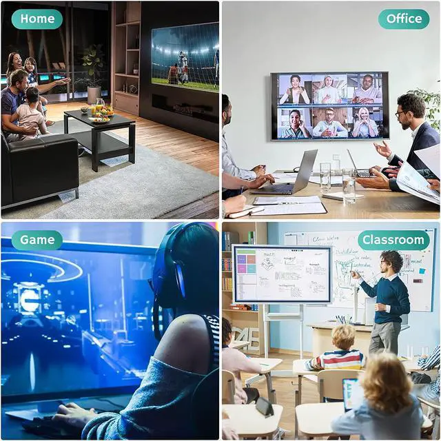 Alt view image 6 of 6 - 4K DisplayPort to HDMI Cable 50 FT DP to HDMI Male Video UHD Cable Uni-Directional Cord for PC Desktop Graphics Card to HDTV Monitor Projector with 2 HDMI Angle Adapters and 25 Zip Ties-Black