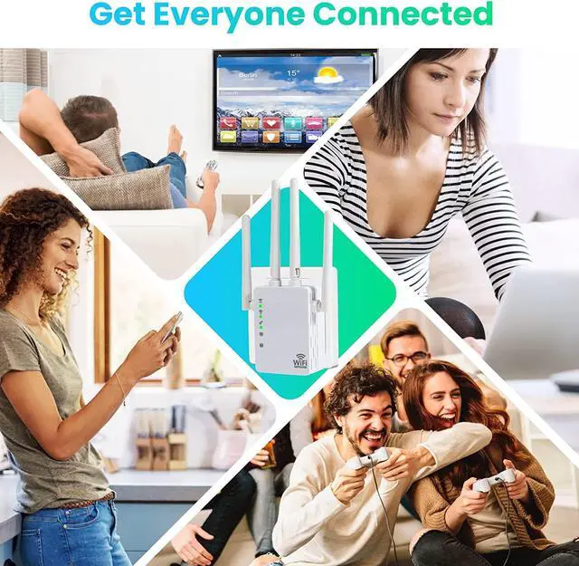 Alt view image 7 of 7 - WiFi Extenders Signal Booster for Home Cover Up to 8000 sq. ft & 35 Devices, WiFi Extender 1200Mbps, WiFi Amplifier WiFi Range Extender, WiFi Booster, Internet Booster, WiFi Extender Booster