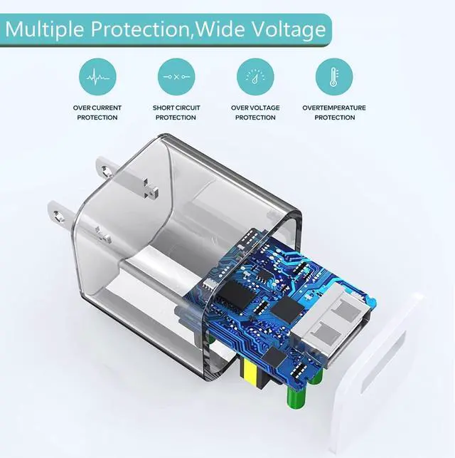 Alt view image 2 of 7 - Cube for iPhone Charger, 2 Set 3FT USB to Lightning Cable with USB Wall Charger Block Adapter Fast Charging High Speed Data Sync Cord Compatible with iPhone 14/13/12/11/XS/XR/X/8/7/5/SE2022/iPad