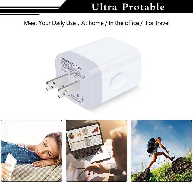 Alt view image 7 of 7 - USB C Power Adapter,3Pack 20W 2 Port PD&QC 3.0 Type C Fast Charging Block Wall Charger Compatible for iPhone 16e 16 15 14 13 12 11 Pro Max,SE,iPad,8 7 Plus,Samsung Galaxy S21 S20 S10 Plus,Pixel 9 8 7