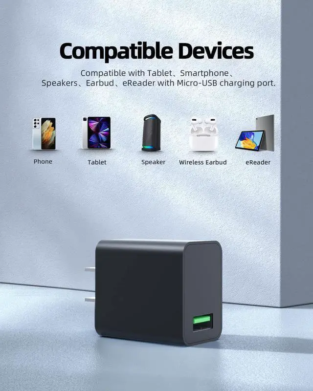 Alt view image 4 of 6 - 5FT Fast Quick 3.0 Wall Charger Fit for Samsung Galaxy J7 / J3 / J8 / J6 / J6+ / J5 / J4 / J4+ / J2 / J1 / Prime/Pro / J7 Sky Pro 2018 2017 Phone AC Adapter Power Supply Cord