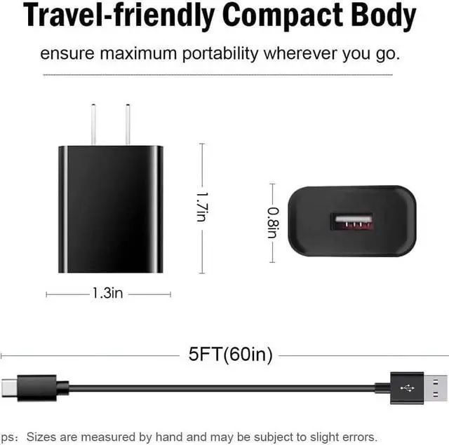 Alt view image 7 of 7 - Blu Android Phone Charger, 5V USB C Wall Charger Adapter Fast Charging for Blu View 3, View 2, M8l, M10l, G9, G90 Pro, G91 Max, G91 Pro, G91S, G50 MEGA, G70, VIVO XI Smartphones 5ft Charge Cable Cord
