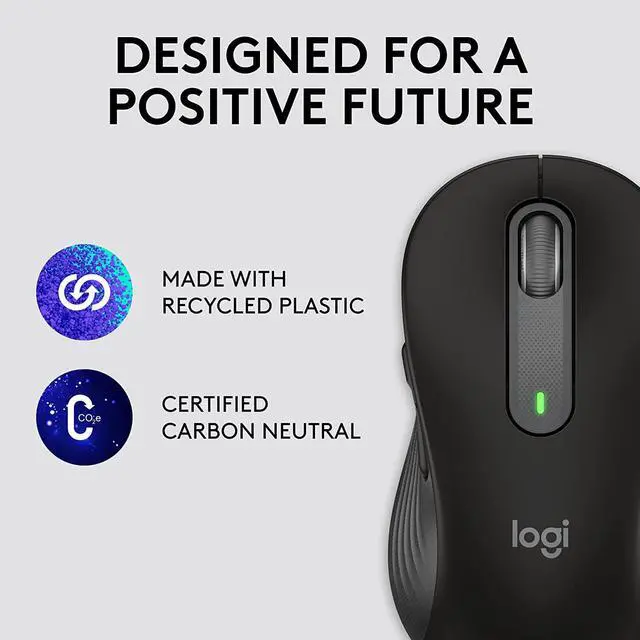 Alt view image 4 of 7 - Logi tech Signature M650 L Full Size Wireless Mouse - For Large Sized Hands, 2-Year Battery, Silent Clicks, Customizable Side Buttons, Bluetooth, for PC/Mac/Multi-Device/Chromebook - Black
