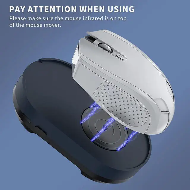 Alt view image 5 of 6 - Mouse Jiggler, Undetectable Mouse Mover Device Wiggler Shaker with Drive Free USB Cable and 5V1A Adapter, Moves Mouse Automatically, Keep PC Screen Active, Blue