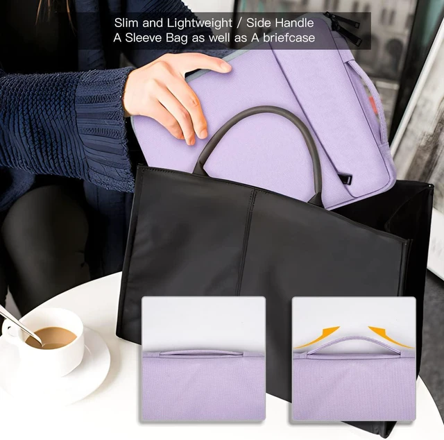 Alt view image 6 of 7 - 17 17.3 inch Laptop Bag for Women Computer Sleeve Case Compatible with Pavilion 17/ Envy 17/ / IdeaPad/LG Gram/MSI/ Notebook/Razer Blade Pro 17 Purple